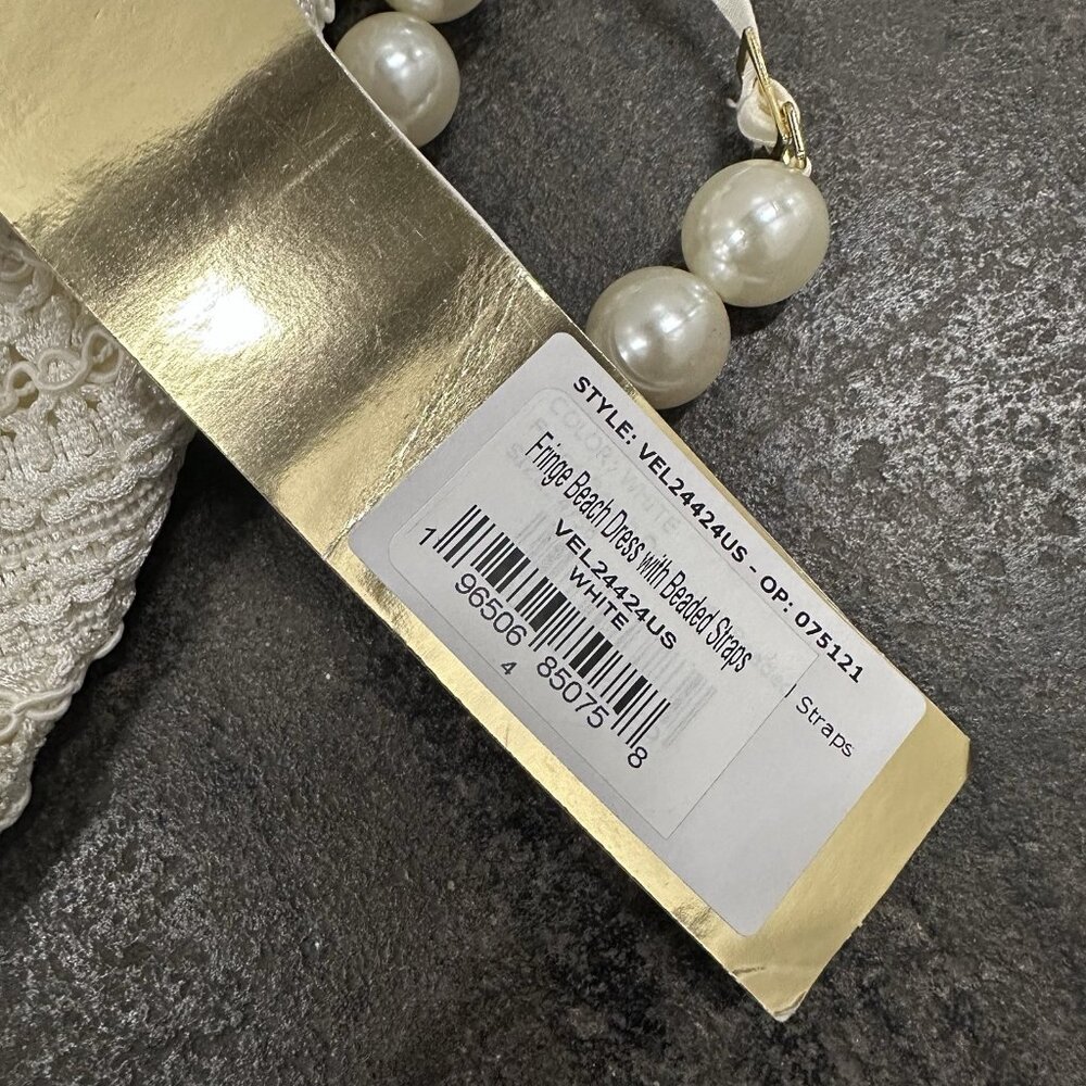 PatBO All-over Fringe Sleeveless Maxi Dress in White - Picture 7 of 8